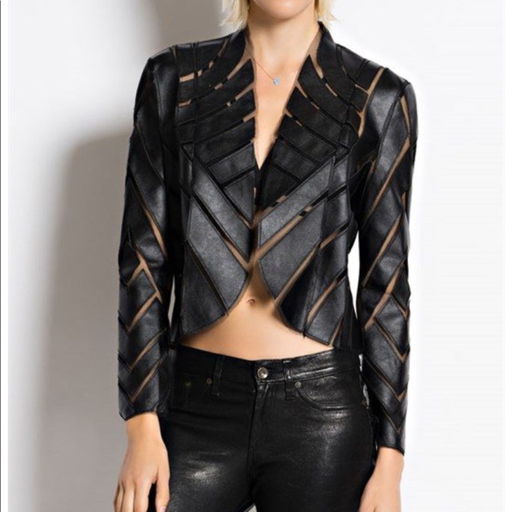 Black Mesh cropped jacket